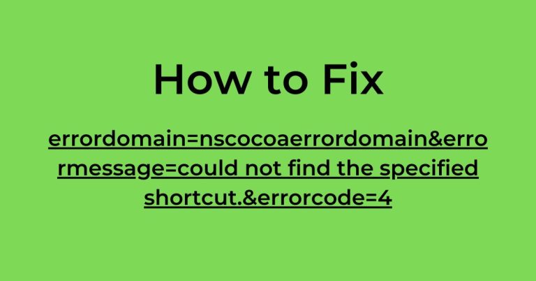 ErrorDomain=NSCocoaErrorDomain&ErrorMessage=Could Not Find the Specified Shortcut.&ErrorCode=4