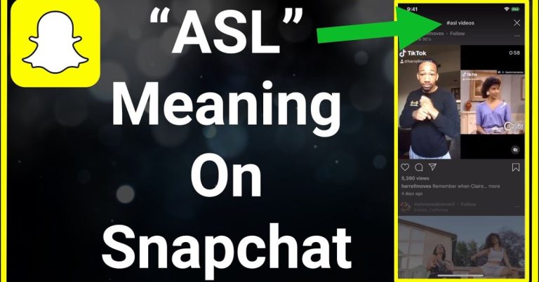 ASL Mean on Snapchat