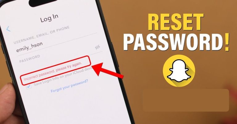 How To Reset Snapchat Password