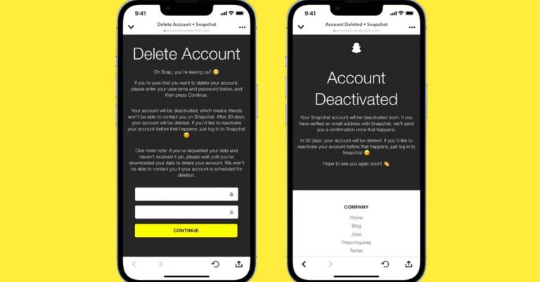 Delete Snapchat Account