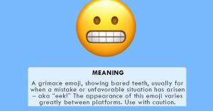 Grimacing face meaning on Snapchat