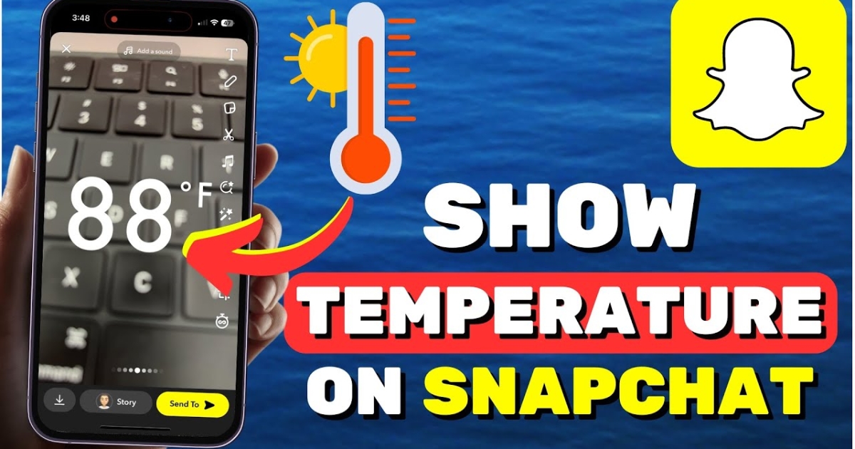 How to find the temperature sticker on Snapchat.